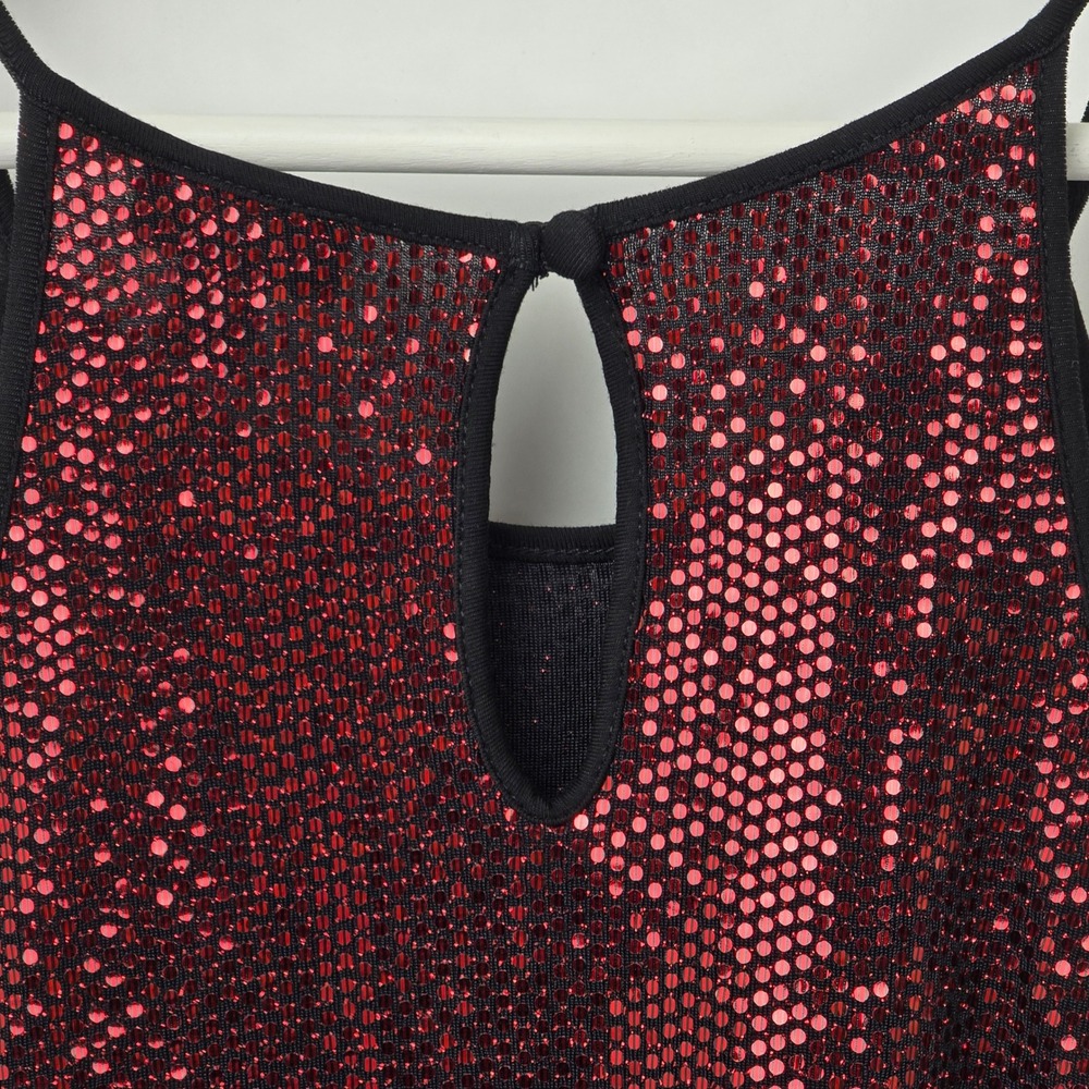 Torrid 1X Red Sequin Halter Tank Top Glitter Sparkle Night Out Party - Picture 4 of 9